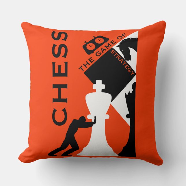 Chess Players Cushion (Front)