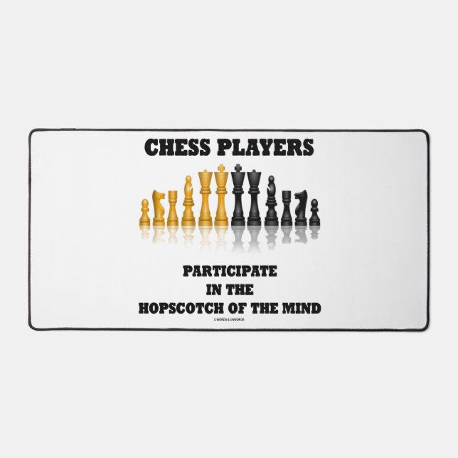 Chess Players Participate In The Hopscotch Of Mind Desk Mat (Front)