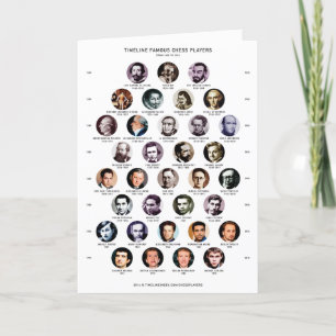 Chess Players Timeline Card Folded