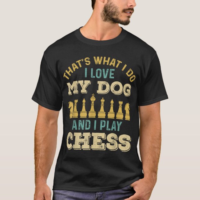 Chess Playing Dog Freaks T-Shirt (Front)