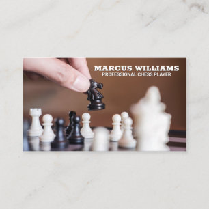 Chess Playing   Moving Pieces Business Card