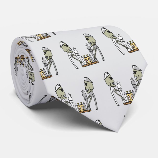 Chess Playing Tie (Rolled)