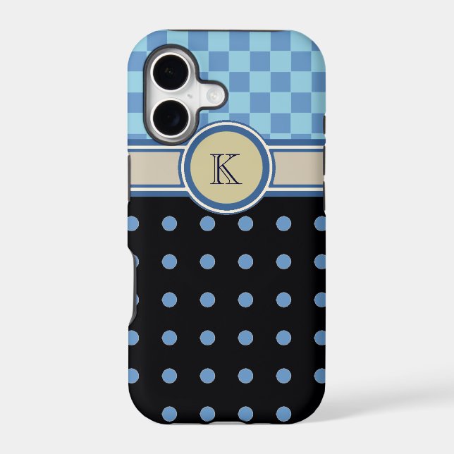 chess & polkadots pattern monogram (Back)