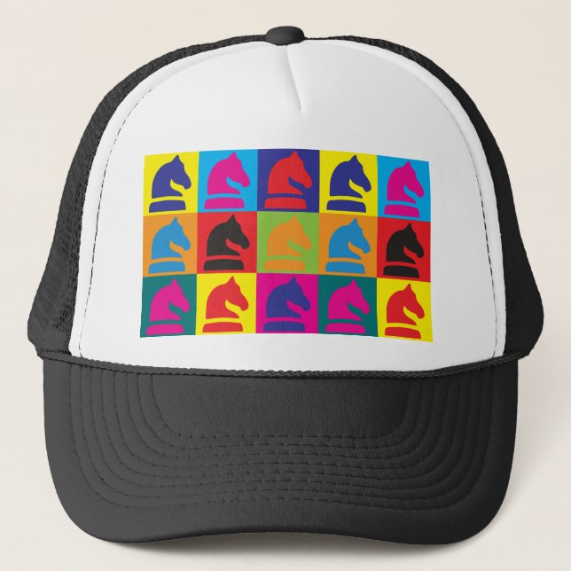 Chess Pop Art Trucker Hat (Front)
