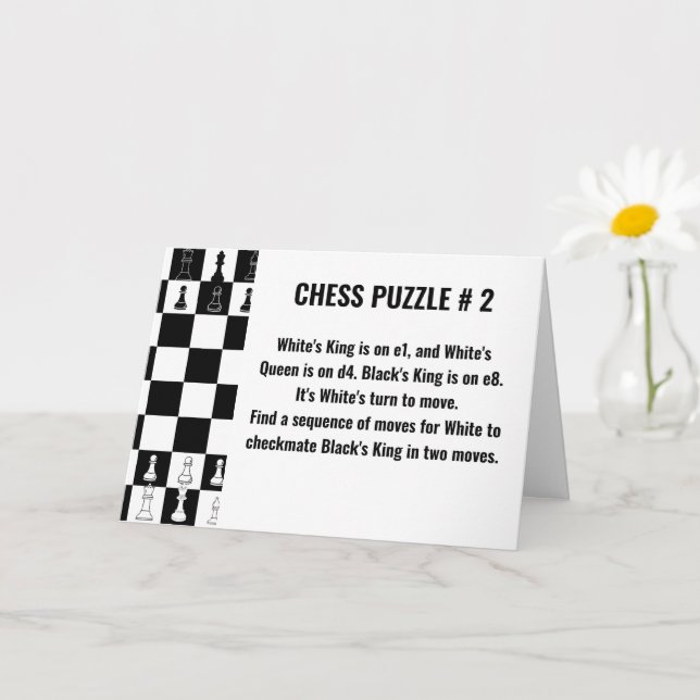 Chess Puzzle Greeting Cards - Game of Strategy (Small Plant)