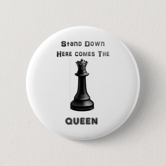 Chess Queen 6 Cm Round Badge (Front)