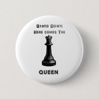 Chess Queen 6 Cm Round Badge