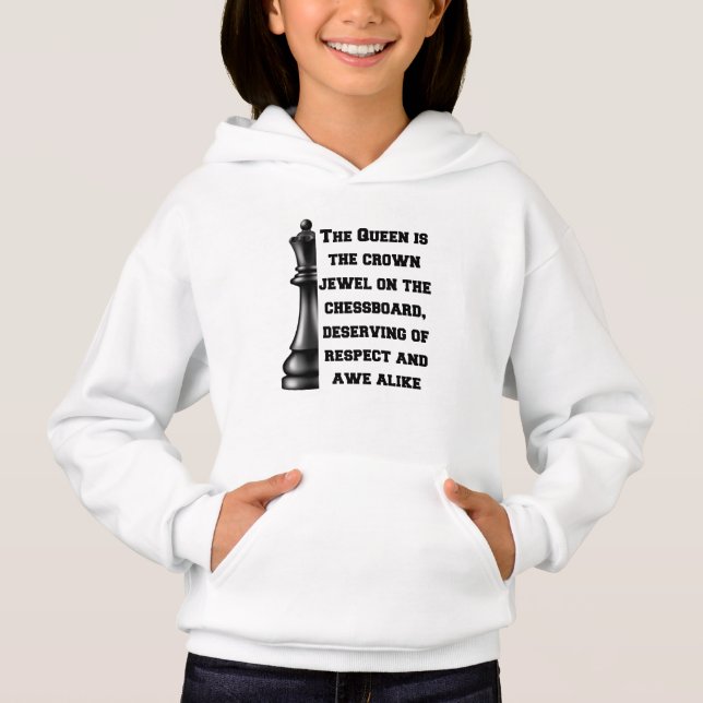 Chess Queen Black White Power Respect Strategy (Front)