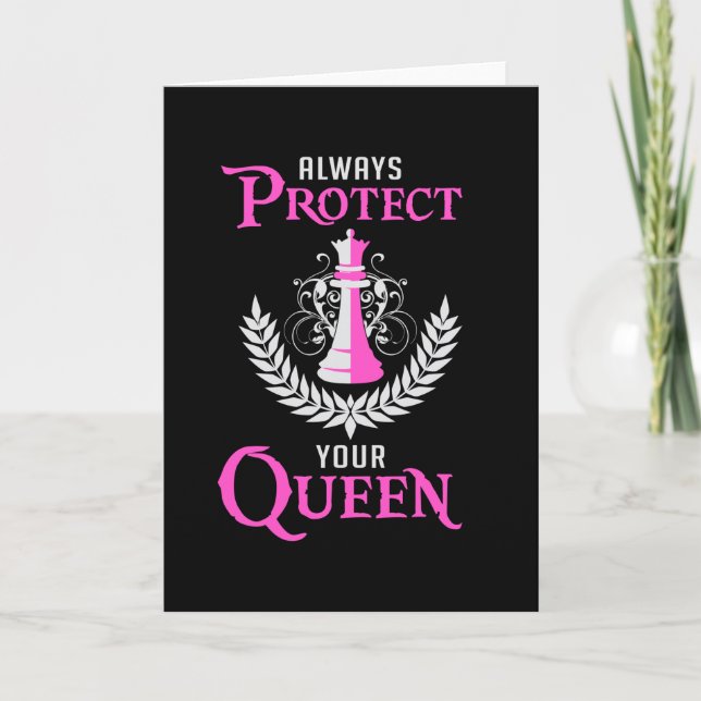 Chess Queen Chess Board Checkmate Board Game Gift Card (Front)