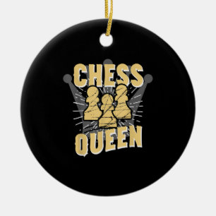 Chess Queen Kids & Women Gift Ceramic Ornament