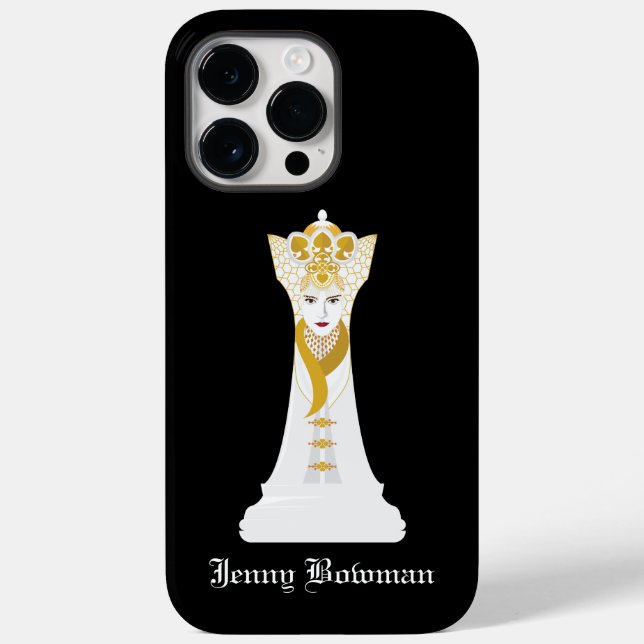 Chess queen / Personalised Name Case-Mate iPhone Case (Back)