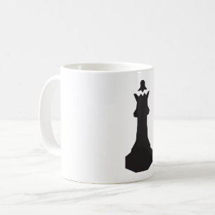 Chess Queen Silhouette Bold Minimalist Coffee Mug