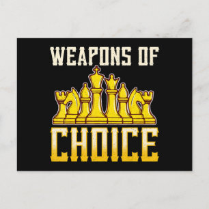 Chess Quote Weapons Of Choice Chess Team Player Holiday Postcard