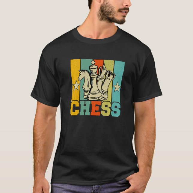 Chess Retro Graphic Chess Player Checkmate Board G T-Shirt (Front)