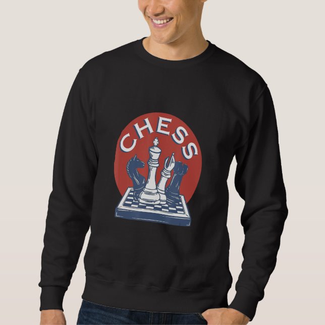 Chess Retro Style  Chess Player Sweatshirt (Front)