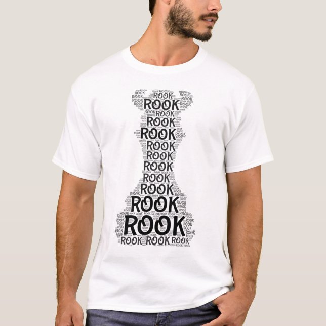 Chess Rook Word Picture T-Shirt (Front)