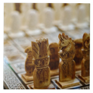 Chess set for sale, Khan el Khalili Bazaar, Ceramic Tile
