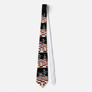 Chess Skeletons Tie