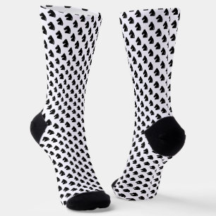 Chess socks with chequered knight horse pattern