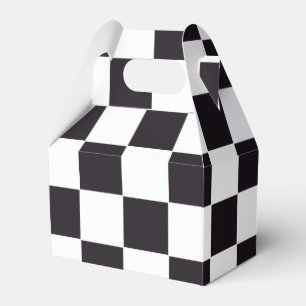 Chess Square Pattern - black + your background Favour Box