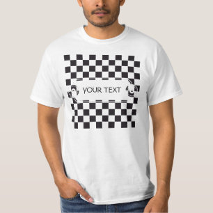 Chess Square Pattern - black + your background T-Shirt