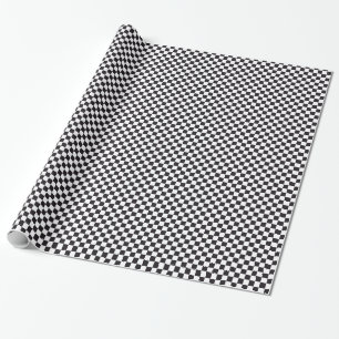 Chess Square Pattern - black + your text & backgr. Wrapping Paper