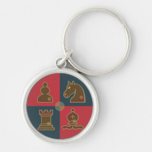 Chess Squares Key Ring