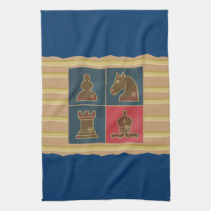Chess Squares Tea Towel