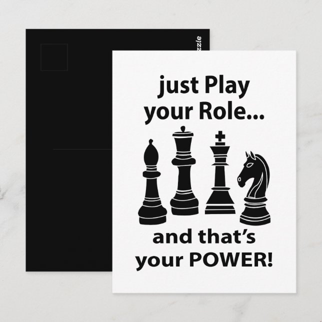 Chess Strategy Player Postcard (Front/Back)