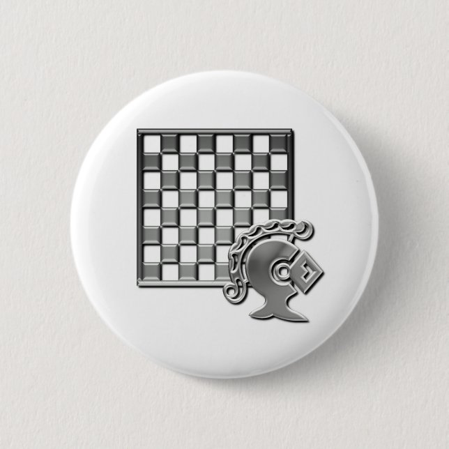 Chess Strategy Round Button (Front)