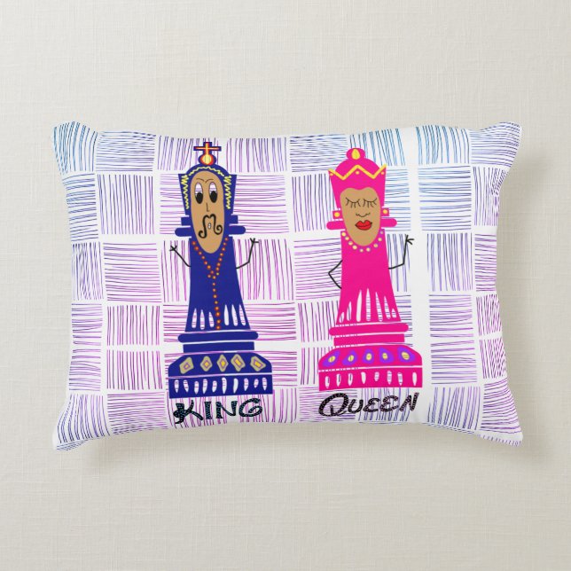 chess style decorative cushion (Front)