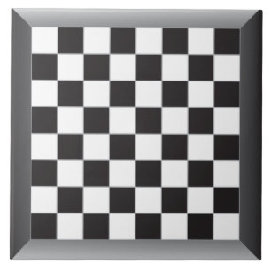 chess table black white tile