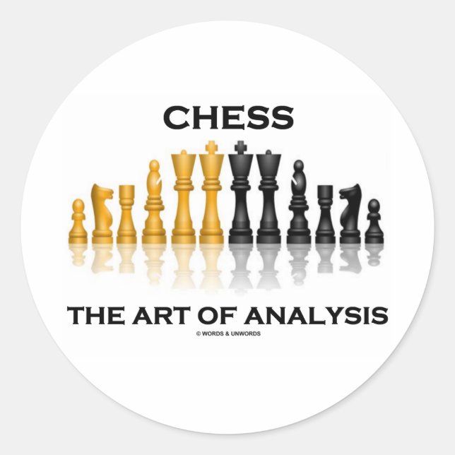 Chess The Art Of Analysis Classic Round Sticker (Front)