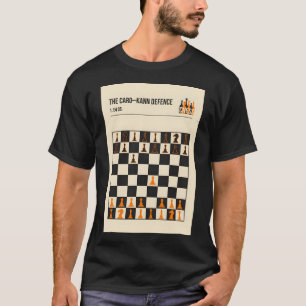 Chess The Caro Kann Defence Minimalistic Book Cove T-Shirt