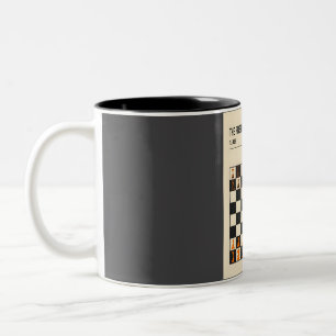 Chess The French Defence Minimalistic book cover c Two-Tone Coffee Mug