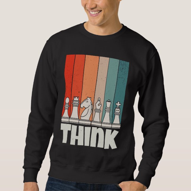 Chess Themed For Chess Players Men Boys Chess Coac Sweatshirt (Front)