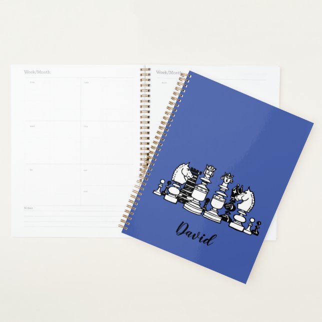 Chess Themed Personalised Planner Notebook (Display)