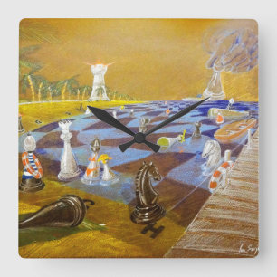 Chess Time Square Wall Clock