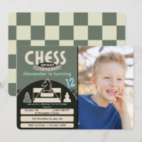 Chess Tournament Birthday Party Green Theme photo