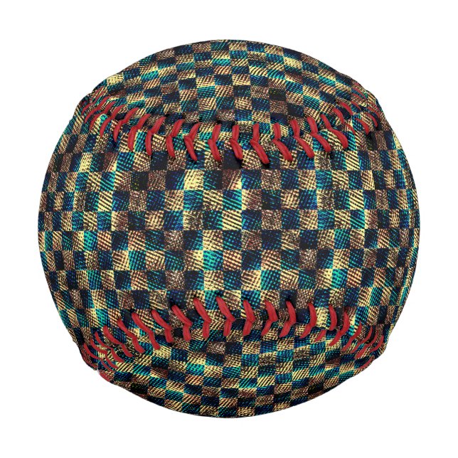 Chess with dirty and scratched effect, yellow blue baseball (Front)
