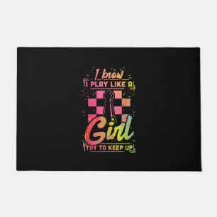 Chess Women Queen Chessfield Team Play Like A Girl Doormat