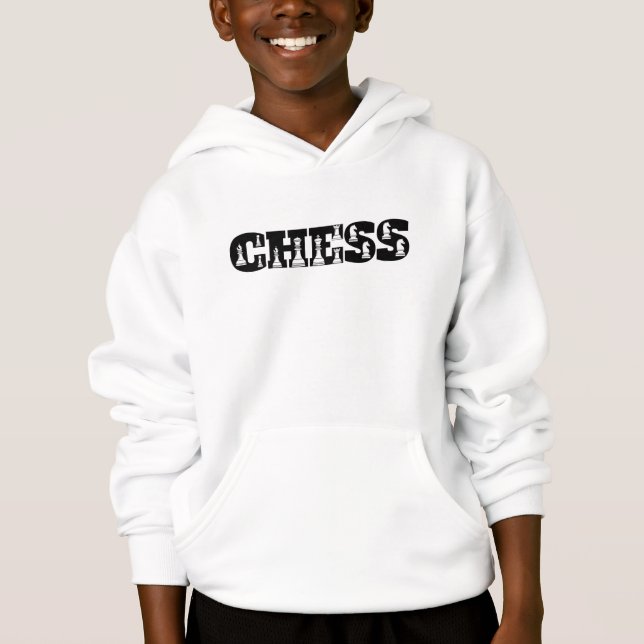 Chess Word Black Letters White Pieces Creative (Front)