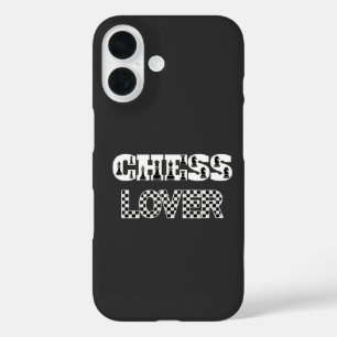 Chess Word White Letters Lover Board Pattern iPhone 16 Case