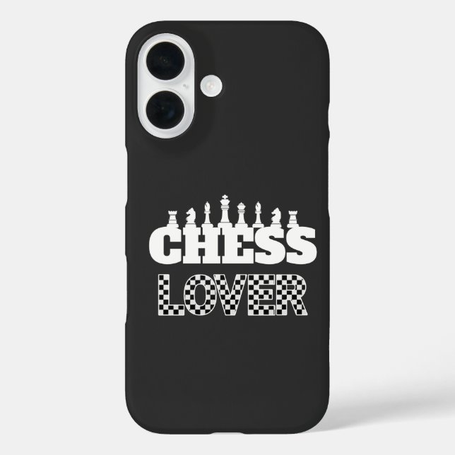 Chess Word White Pieces Lover Board Pattern Case-Mate iPhone Case (Back)