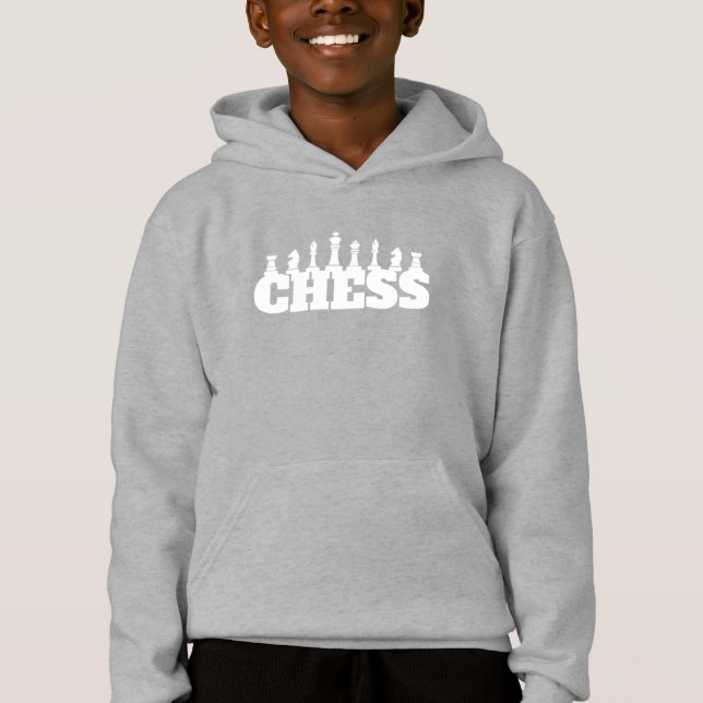 Chess Word White Pieces Strategy Game Elegant (Front)