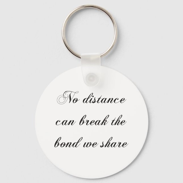 Chess Word White Pieces Strategy Game Elegant Key Ring (Back)