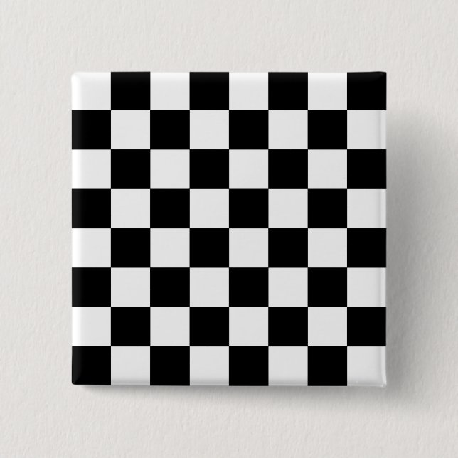 Chessboard 15 Cm Square Badge (Front)