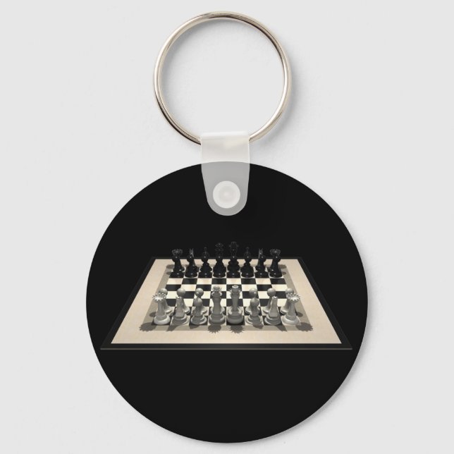 Chessboard and Chess Pieces: Keychains (Front)