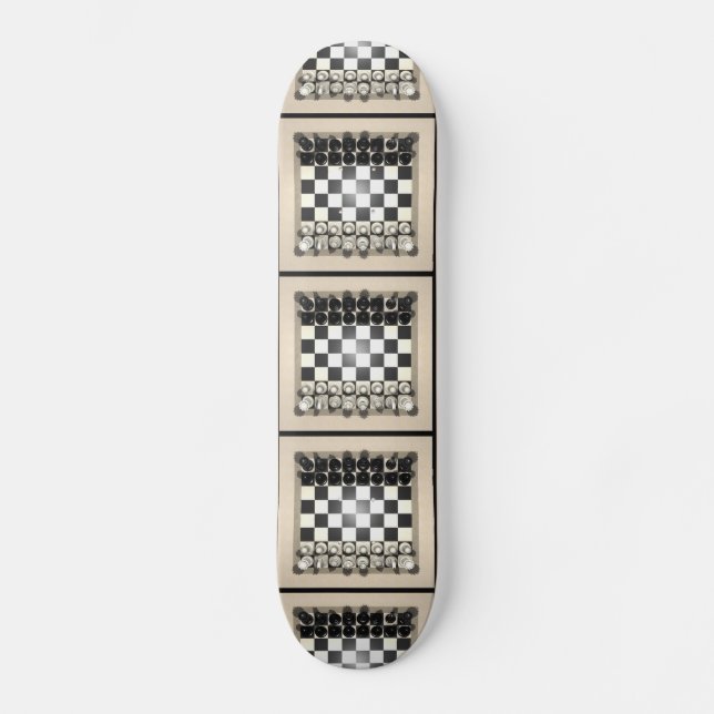 Chessboard and Chess Pieces: Skateboard (Front)