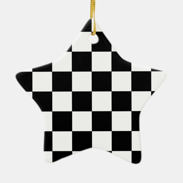 Chessboard Ceramic Tree Decoration (Back)